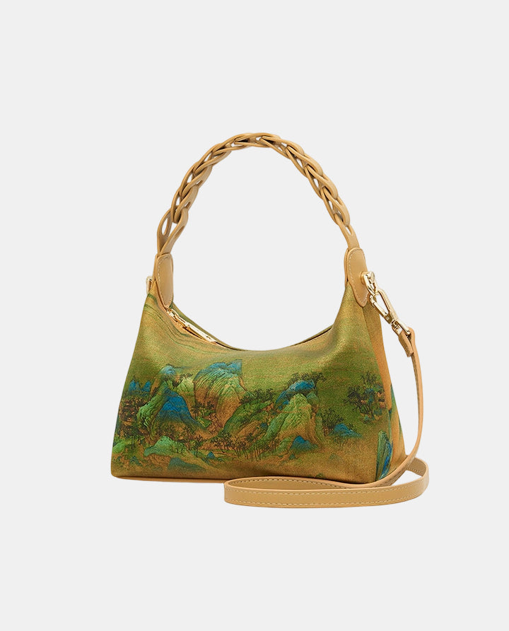 Silk Brocade Landscape Handbag