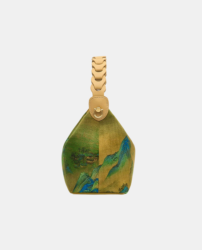 Silk Brocade Landscape Handbag