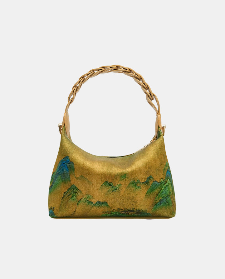 Silk Brocade Landscape Handbag