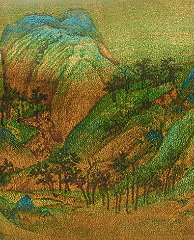Silk Brocade Landscape Handbag