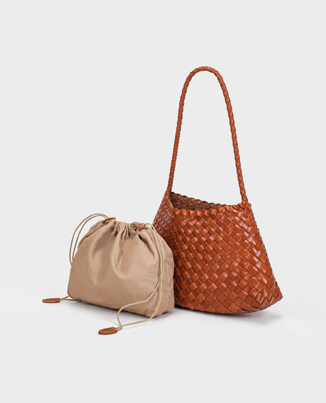 Handwoven Leather Shoulder Bag