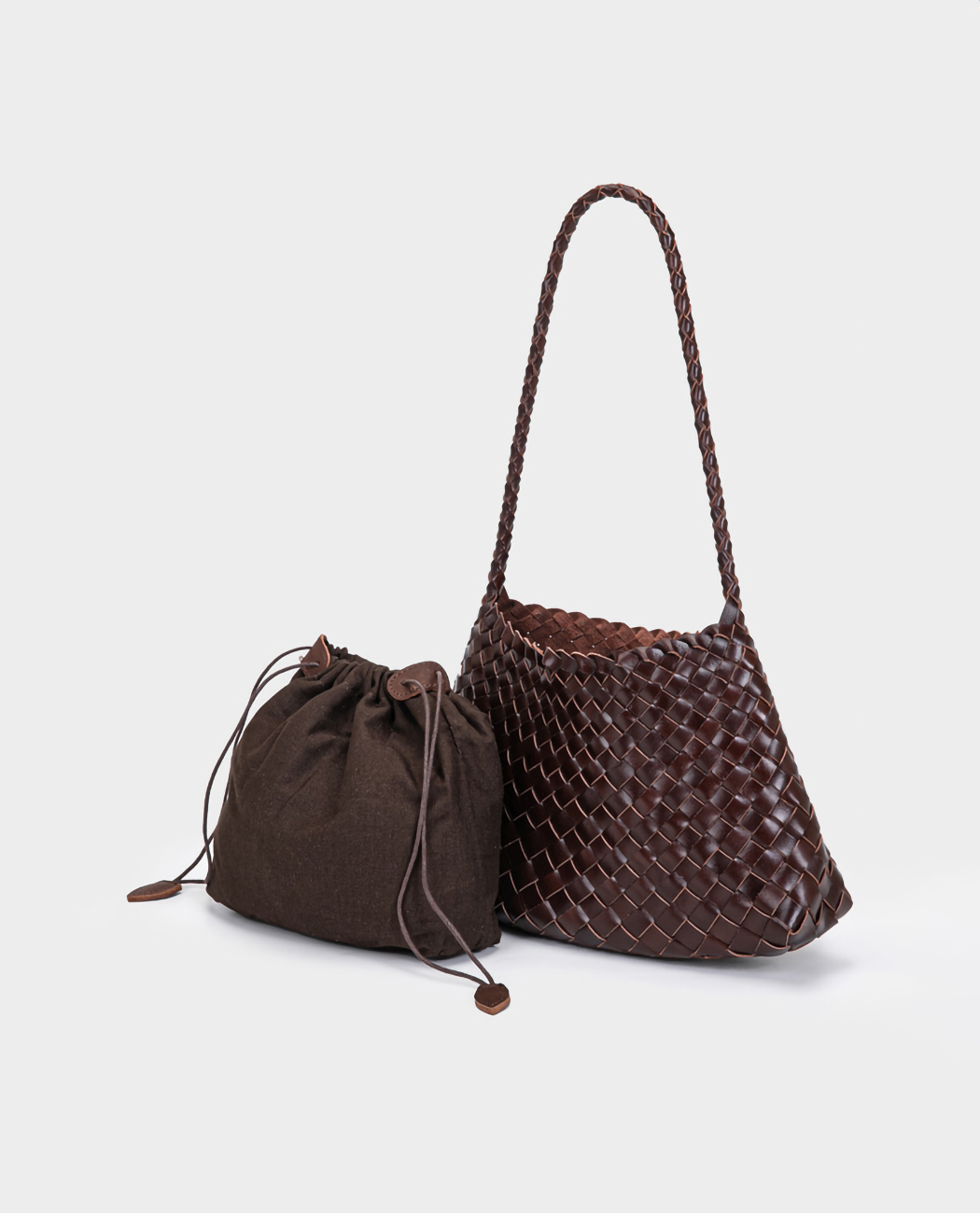 Handwoven Leather Shoulder Bag
